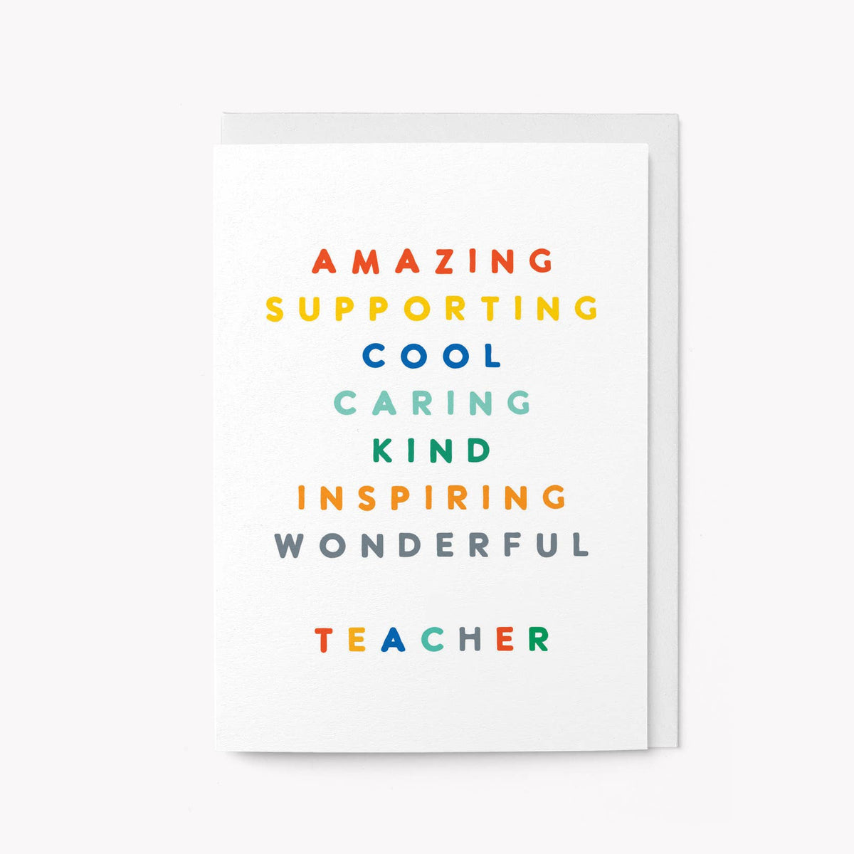 Adjective Thank You Teacher Card by graphic factory at penny black