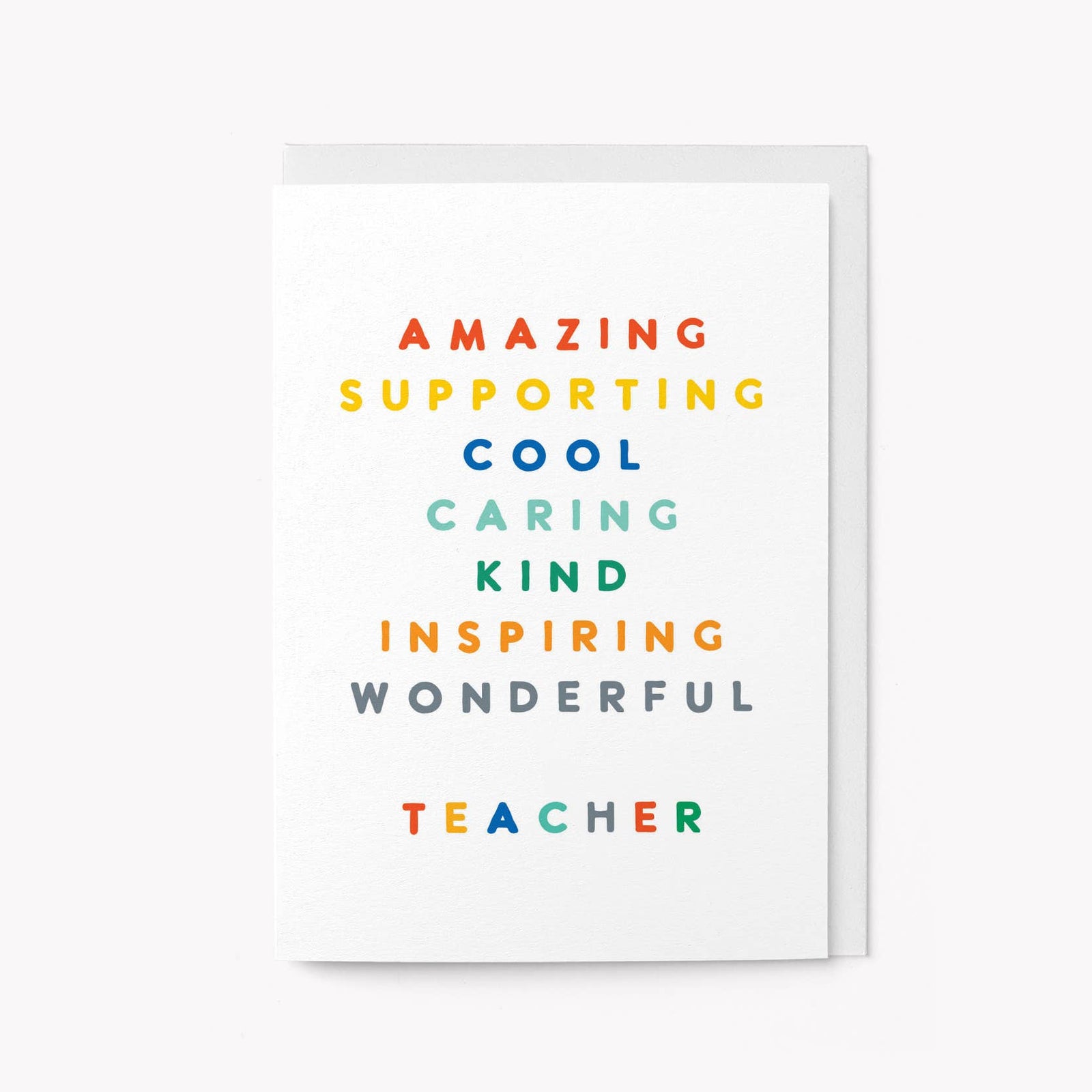 Adjective Thank You Teacher Card by graphic factory at penny black