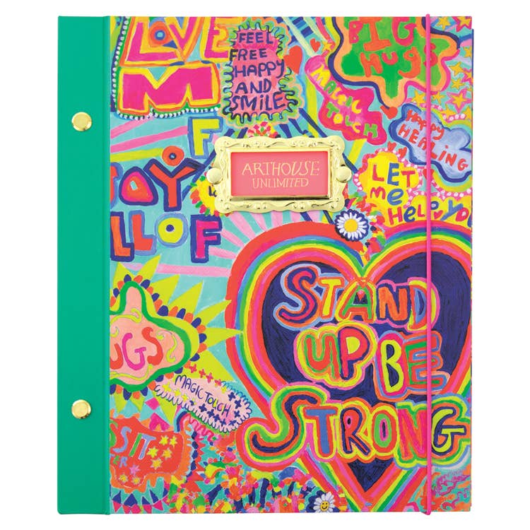 Arthouse Unlimited Full Of Joy A5 Hardback Journal By Penny Black