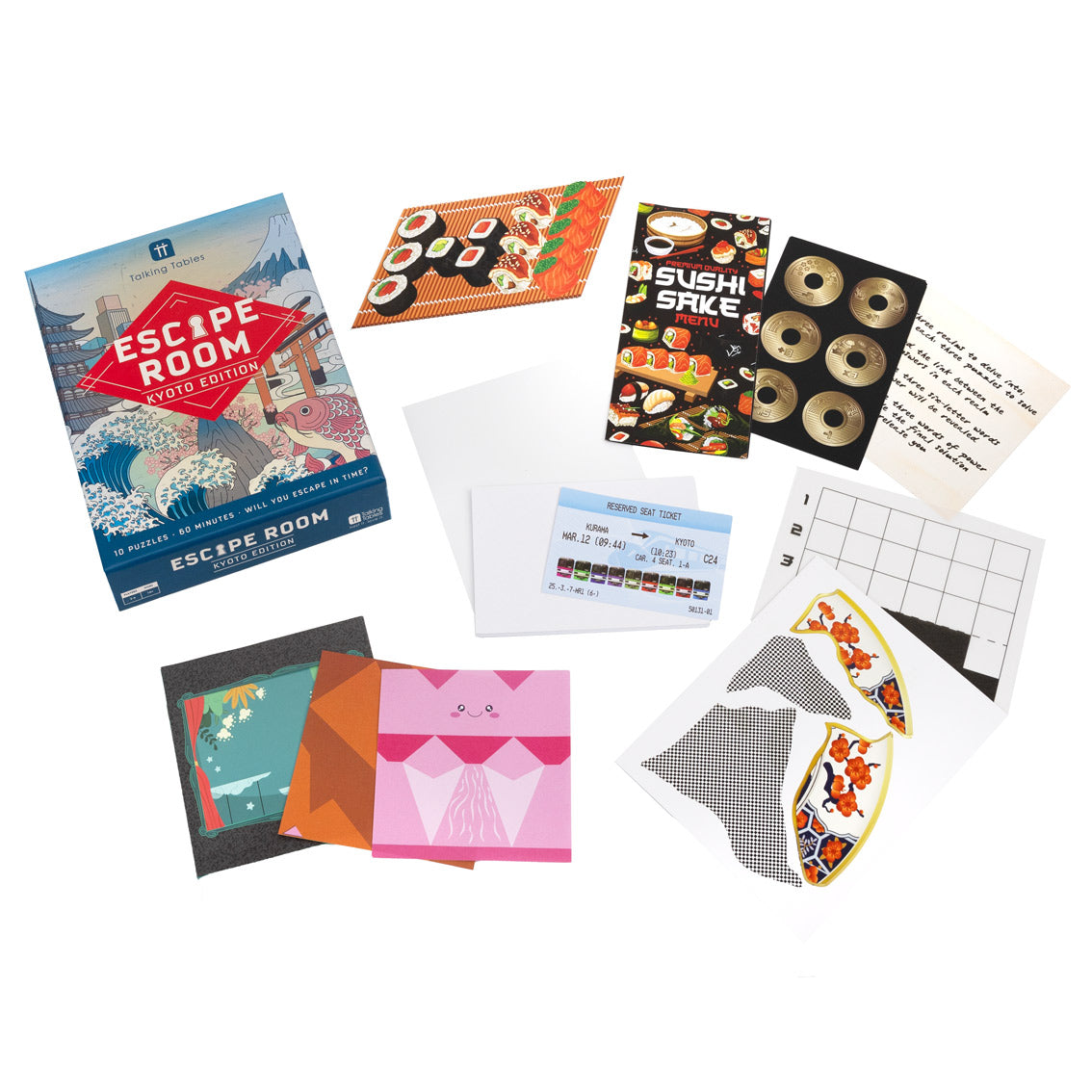 Escape Room Game - Kyoto Edition inside contents by penny black