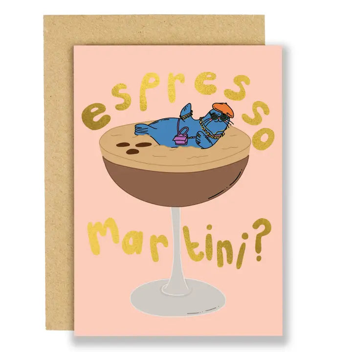 Espresso Martini Seal Card by penny black