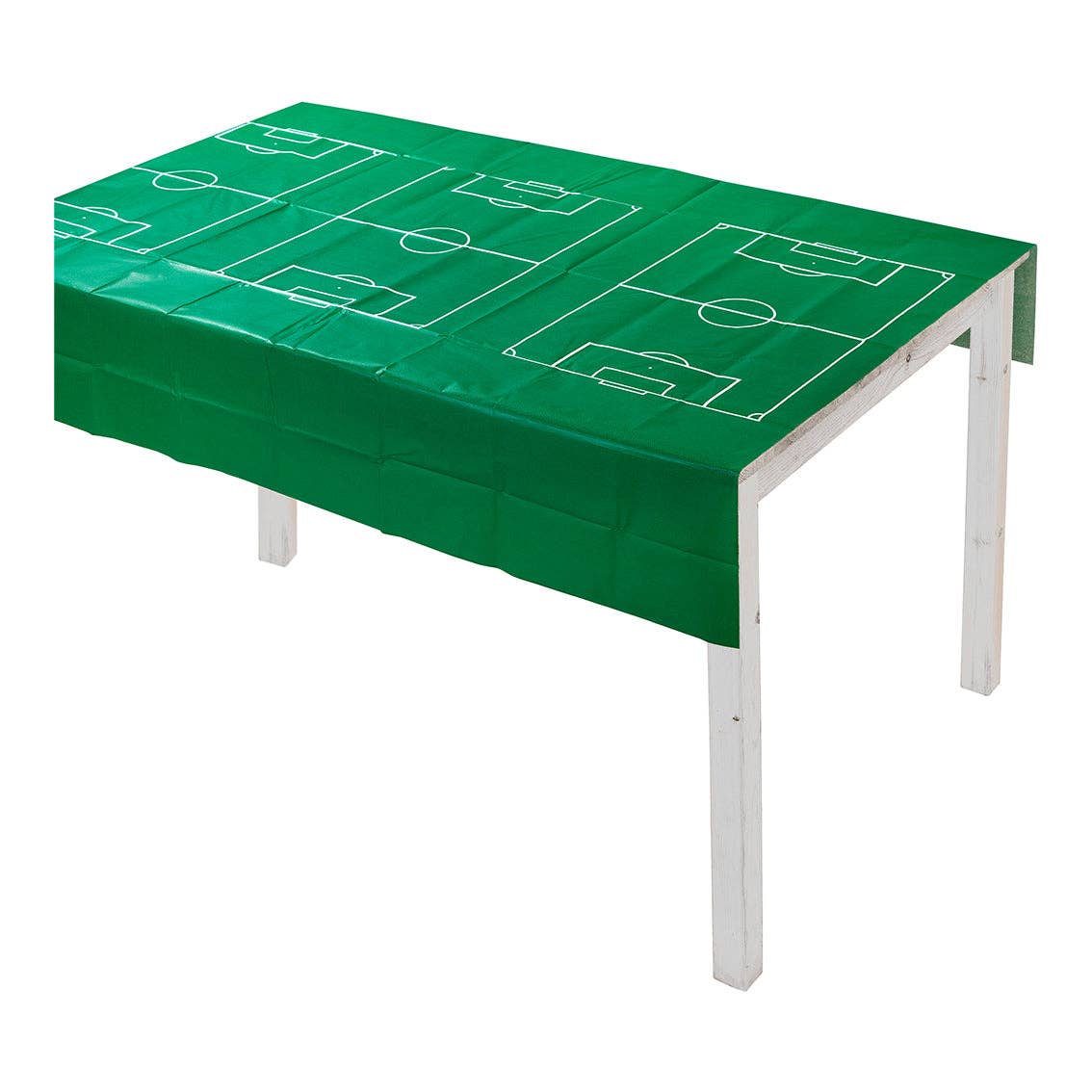 Football Pitch Paper Table Cover by penny black - shown laid on a table
