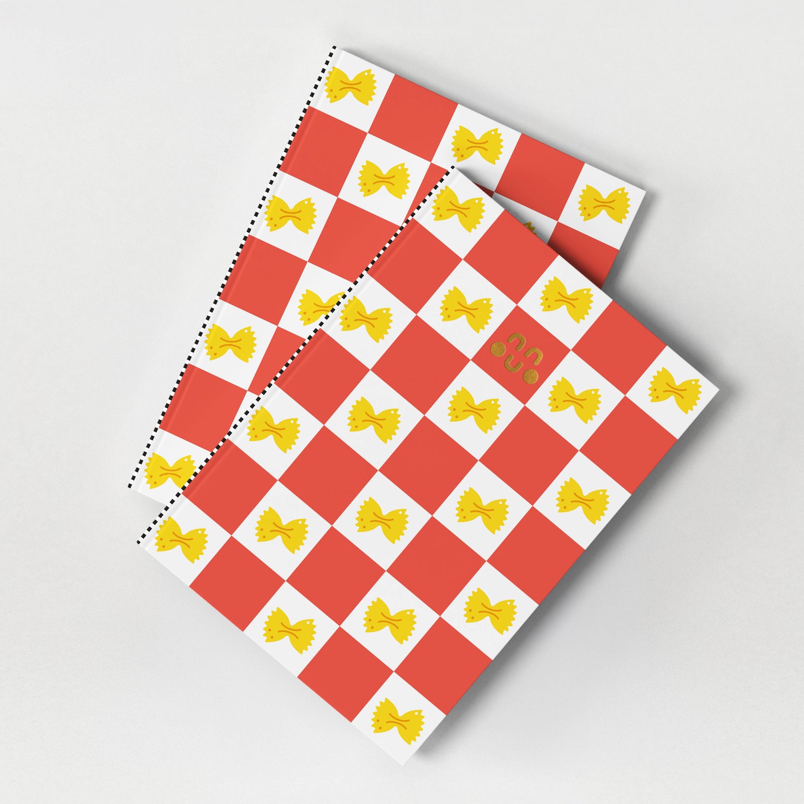 Farfalle Pasta Checkerboard A5 Notebook by penny black