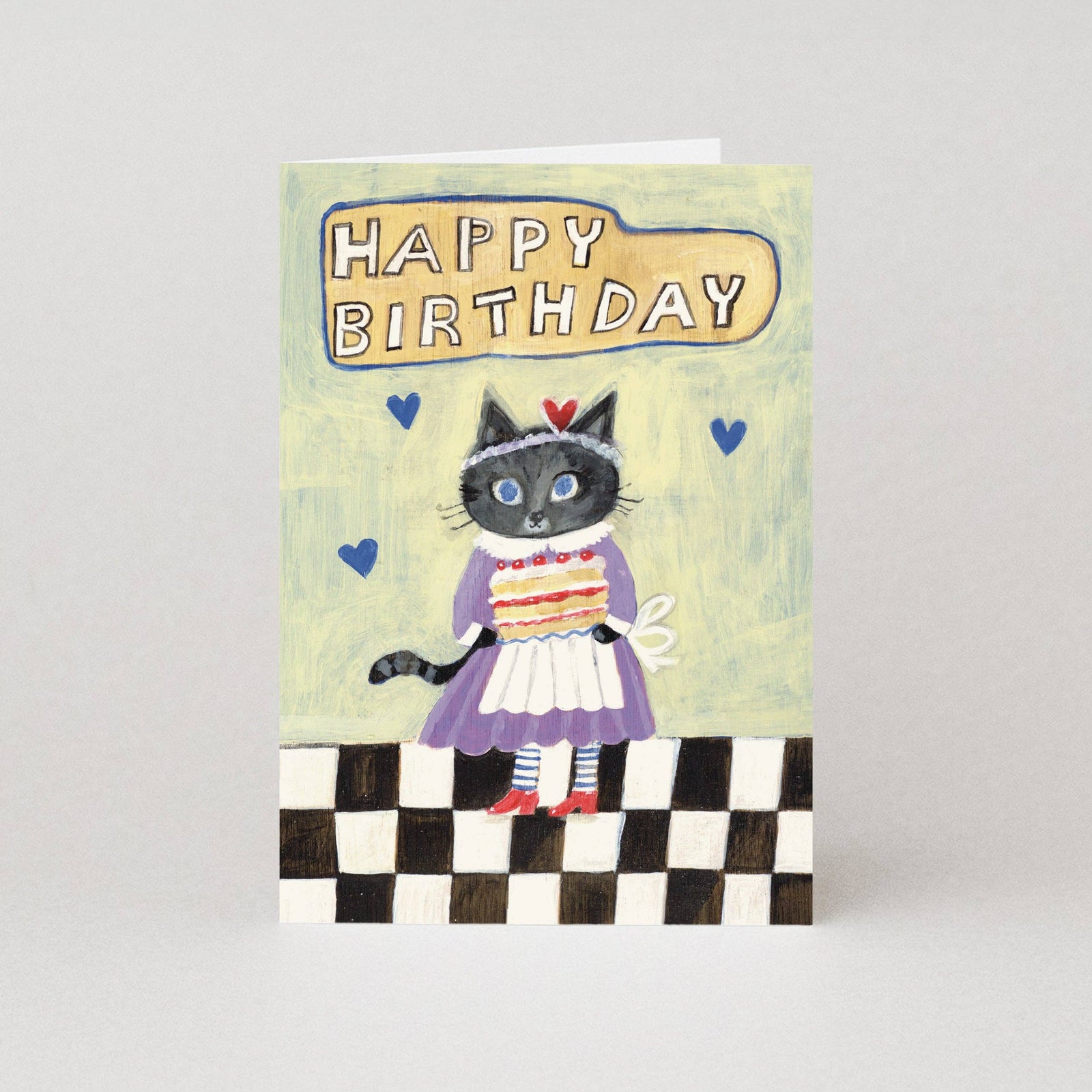 Cat Gâteau Birthday Cake Card by penny black