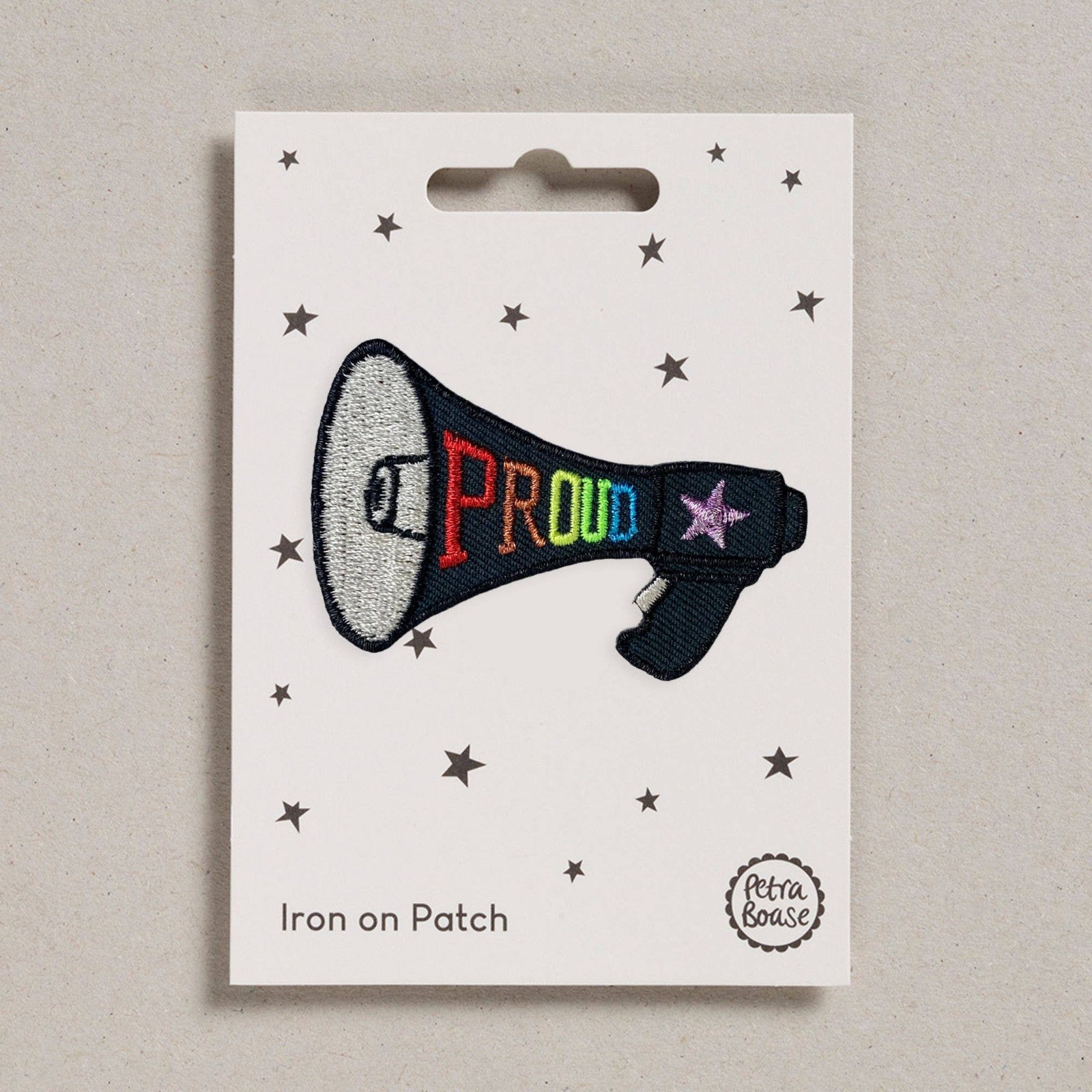 Colourful Iron on Patch - Proud Megaphone by penny black