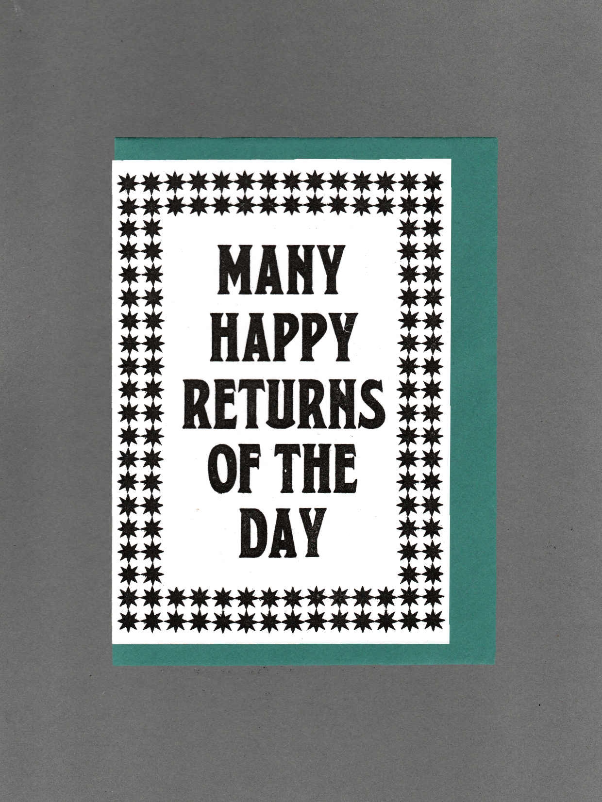 Happy Returns of the Day Vintage Letterpress Birthday Card by penny black