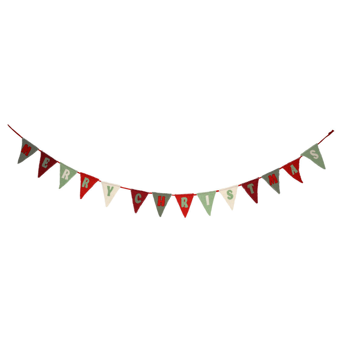 Folklore Merry Christmas Felt Bunting 2m by penny black