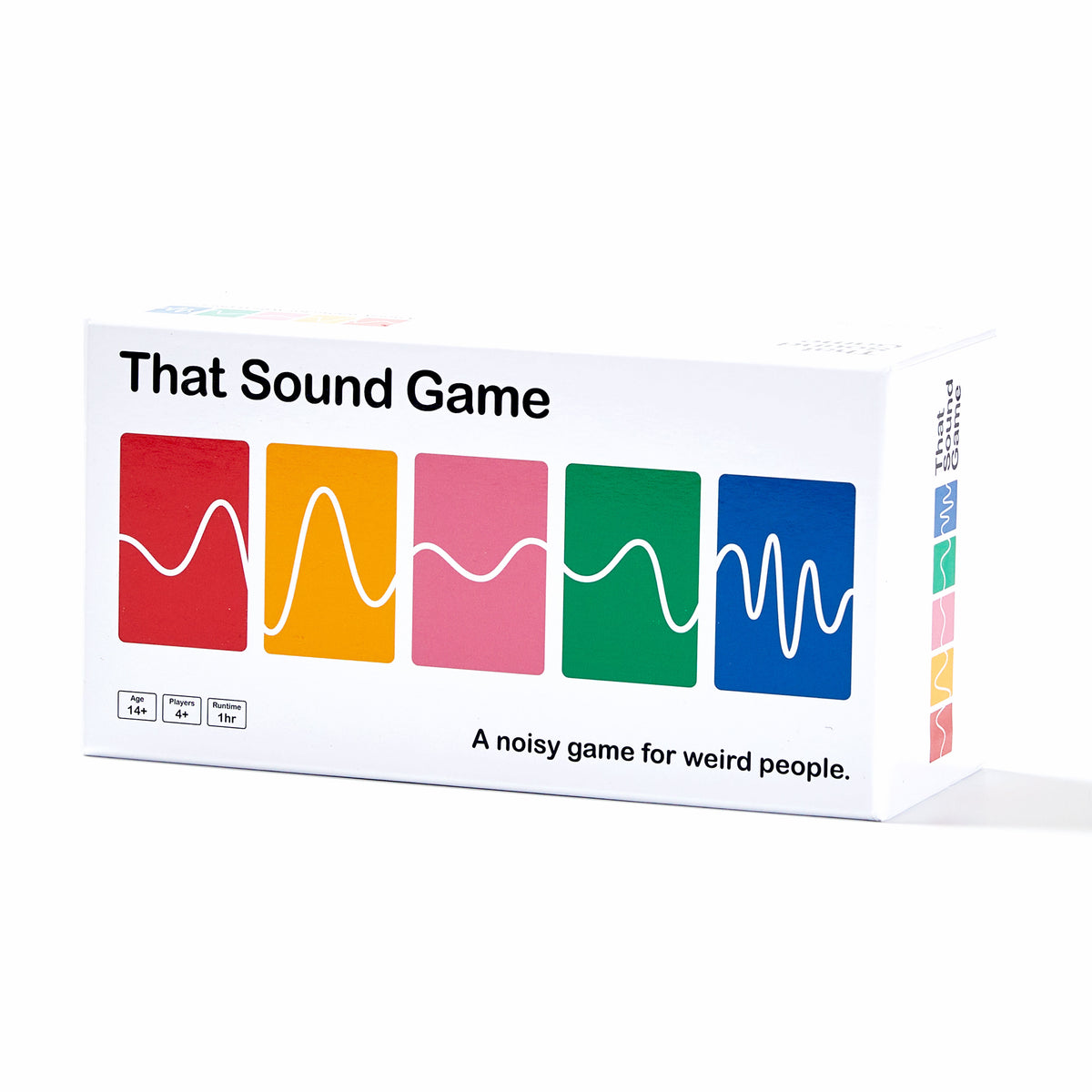 That Sound Game - a noisy game for weird people - shown in packaging by penny black