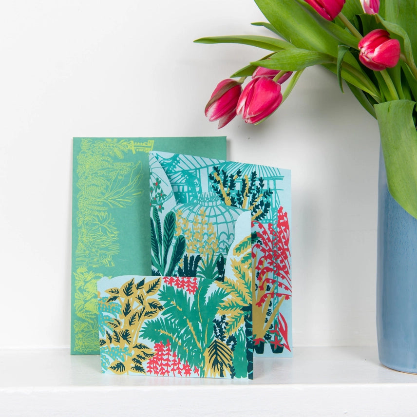 3D Botanic Garden Glass House Screen Printed Card by penny black