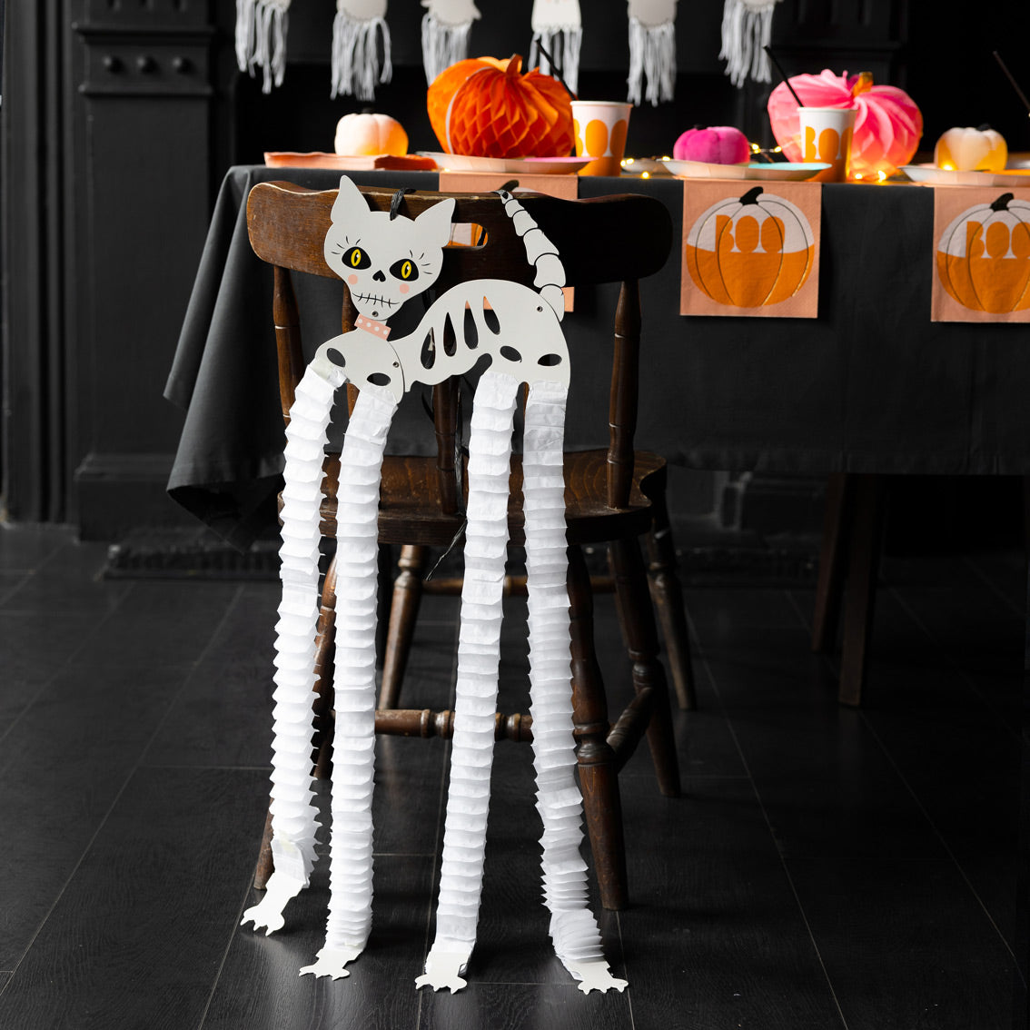 Skeleton Pets Paper Halloween Decorations 2 Pk