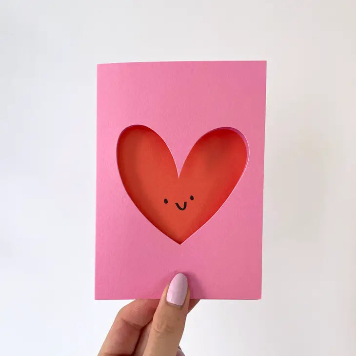 Happy Love Heart Cute Cut Out Valentine Card by penny black