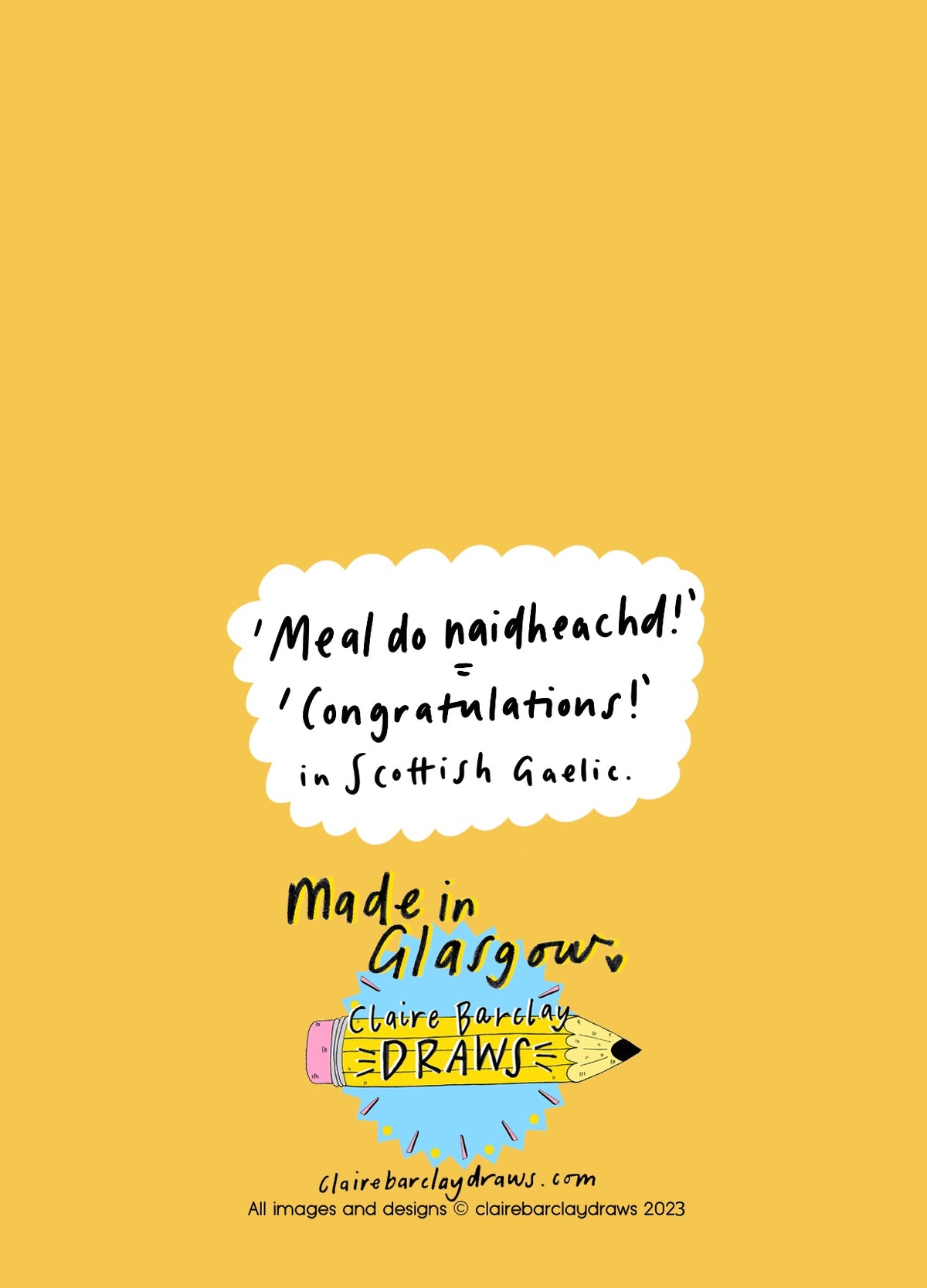 Meal Do Naidheachd Scots Gaelic Congratulations Card