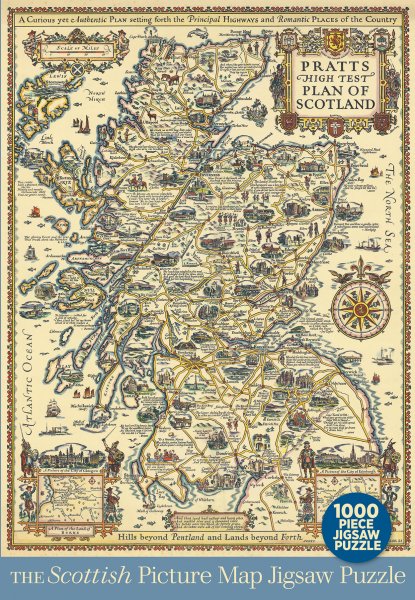 Scotland Vintage Map Puzzle 1000pcs by penny black