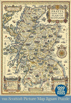 History Portal Puzzle 1000 Teile – „Karte Von Scotland Of Old“, Limitierte Auflage, Nummeriert