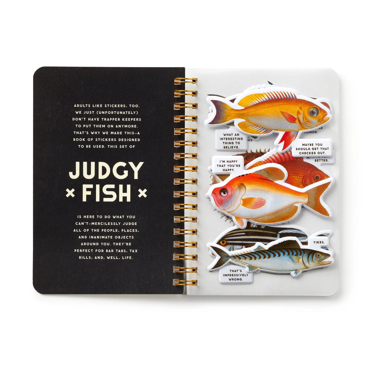 Judgy Fish Sticker Book by brass monkey at penny black - showing stickers