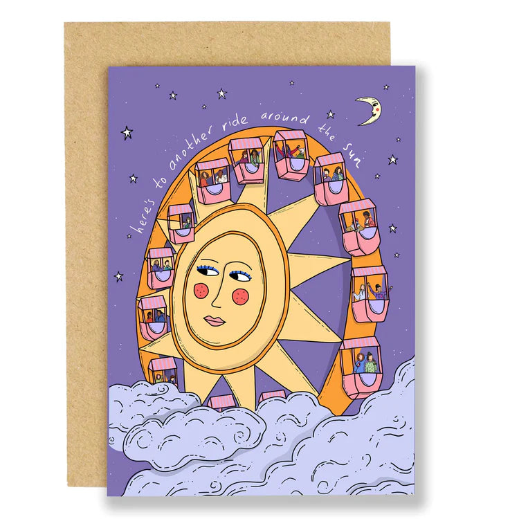 Another Ride Around the Sun Big Wheel Birthday Card