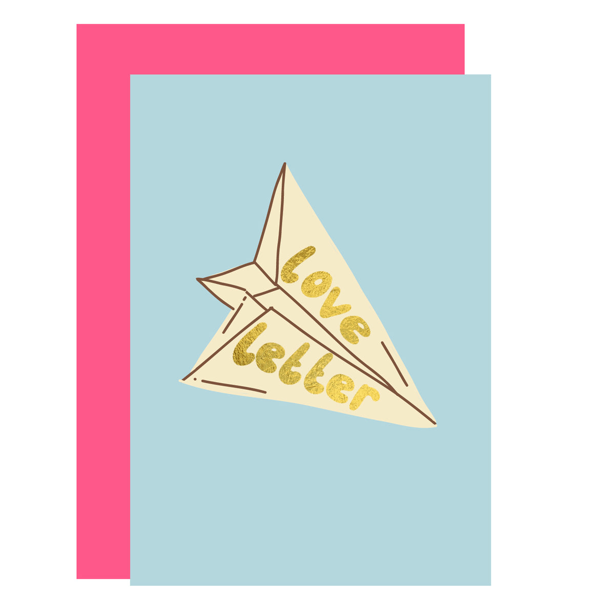 Love Letter Paper Airplane Valentine's Day Mini Card by penny black