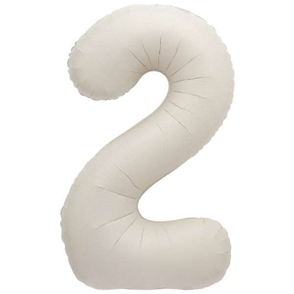 Large 34&quot; Number Foil Balloon number 2 matt nude - Penny Black