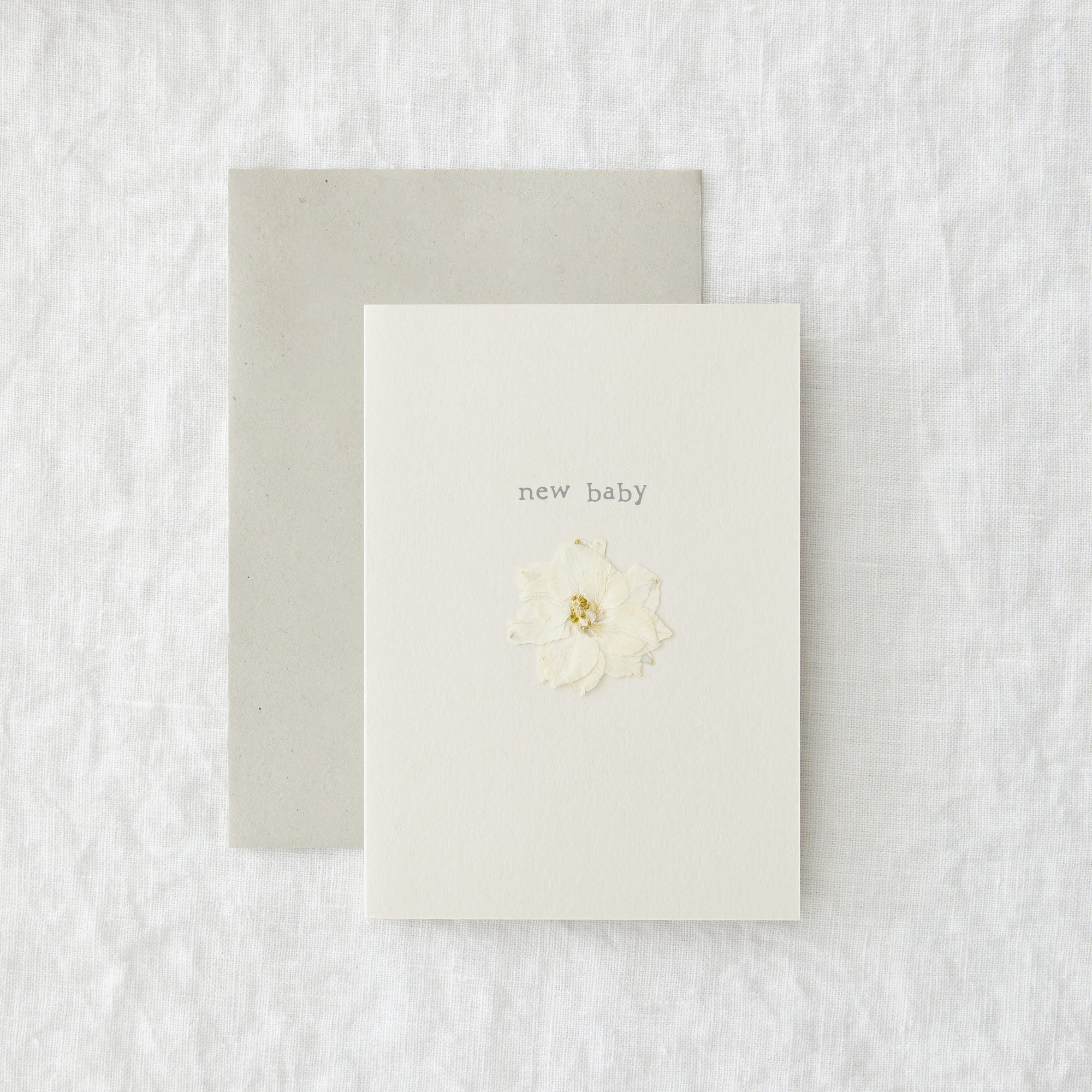 New Baby Pressed Flower Card by penny black