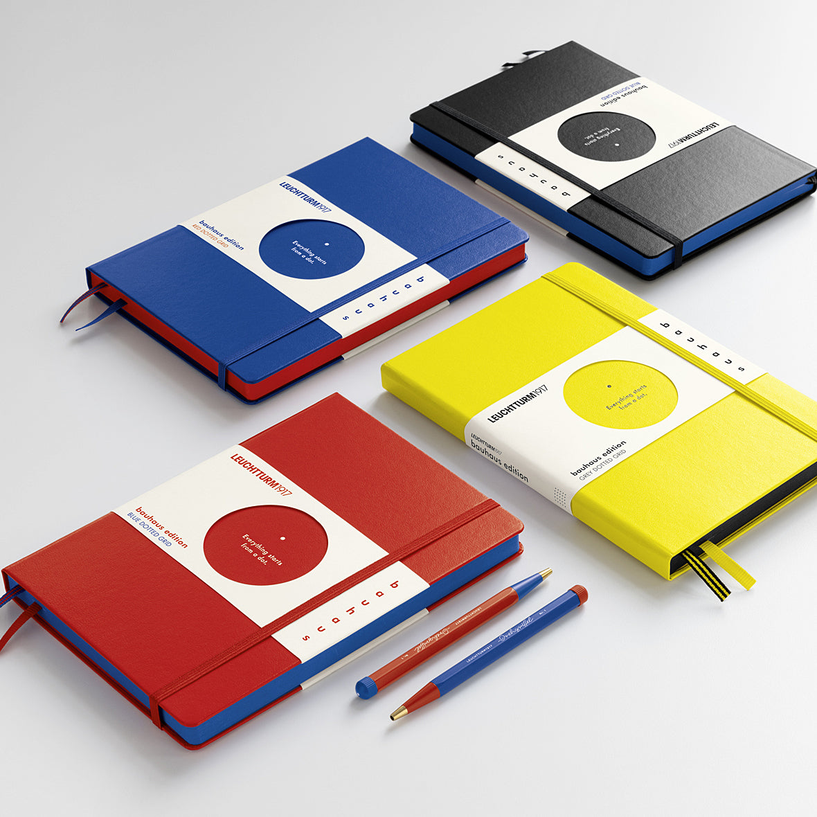 LEUCHTTURM1917 Notebook A5 Medium Hardcover Notebook Bauhaus Edition By Penny Black