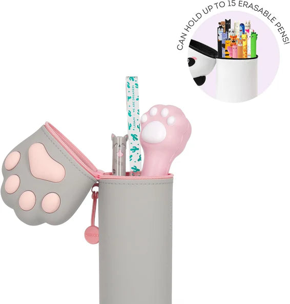 Kawaii Cat Paw High Five 2-in-1 Pencil Case and Pen Holder By Penny Black