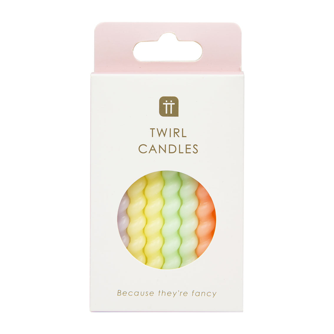Pastel Twirl Birthday Candles 8 Pk by penny black