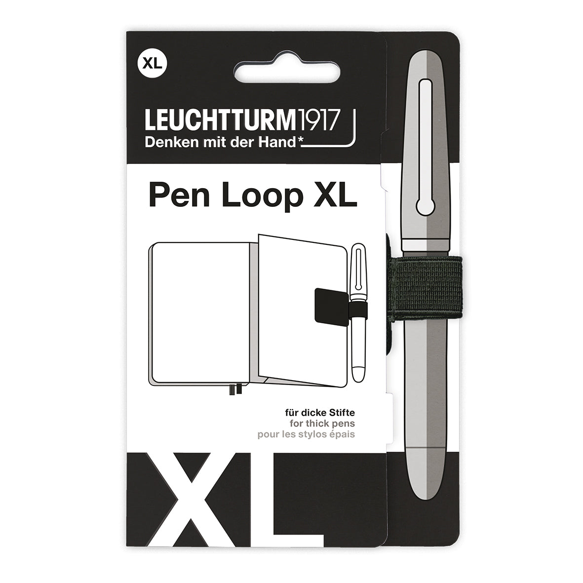 LEUCHTTURM1917 Pen Loop XL For Thick Pens | Penny Black | Joyful Stationery Every Day