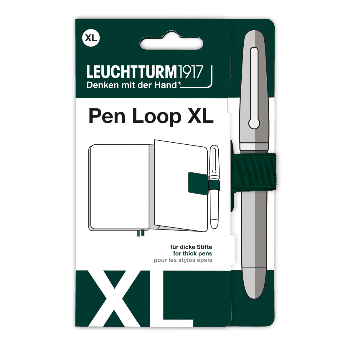 LEUCHTTURM1917 Pen Loop XL For Thick Pens | Penny Black | Joyful Stationery Every Day
