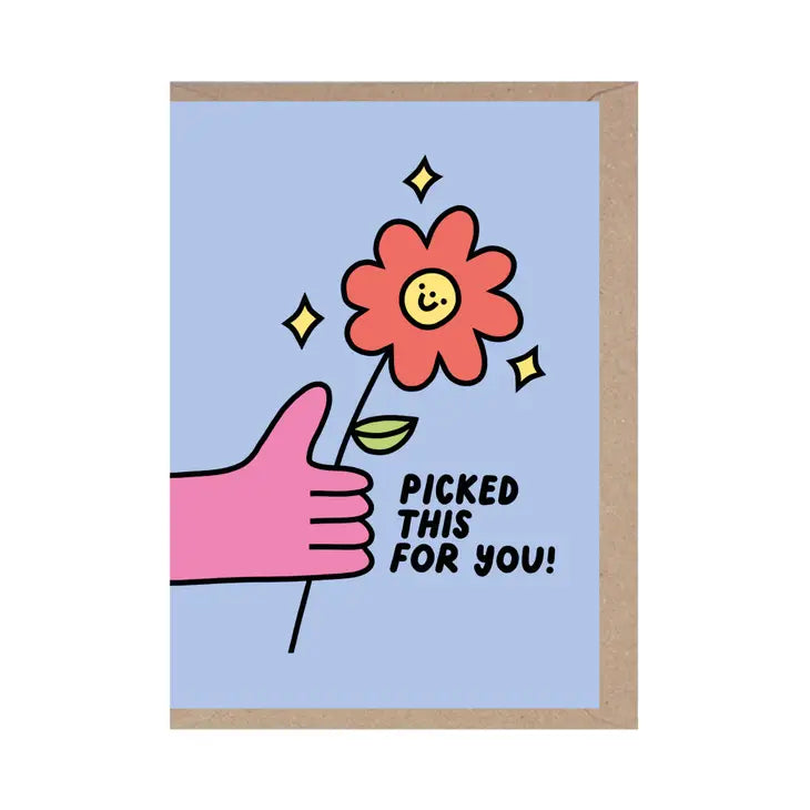 Picked This Smiley Flower Loving Card by penny black