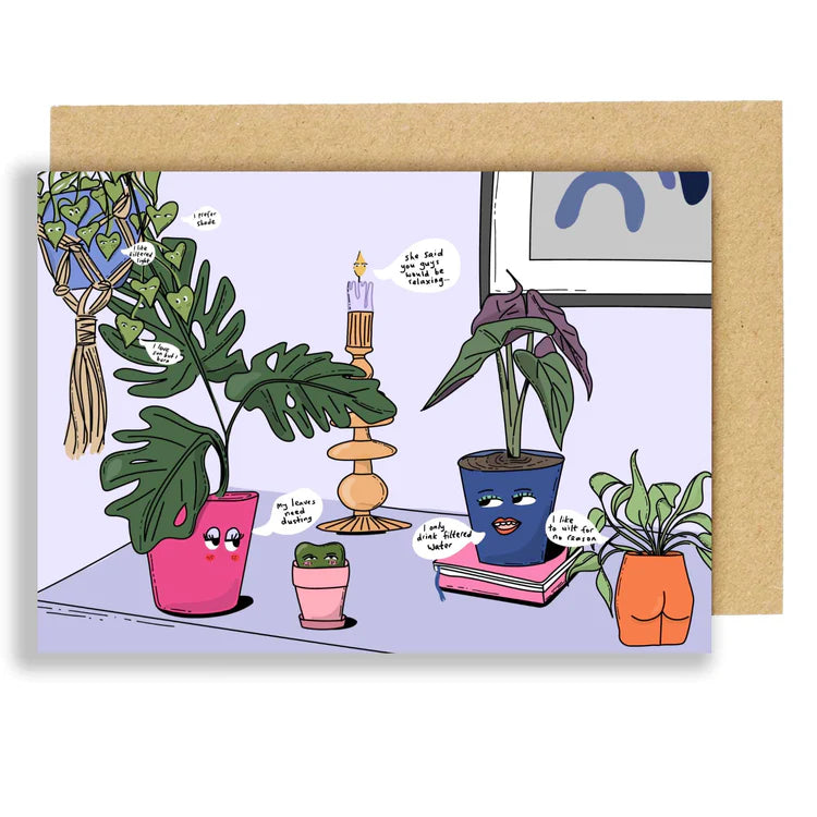 House Plant Talk Funny Card