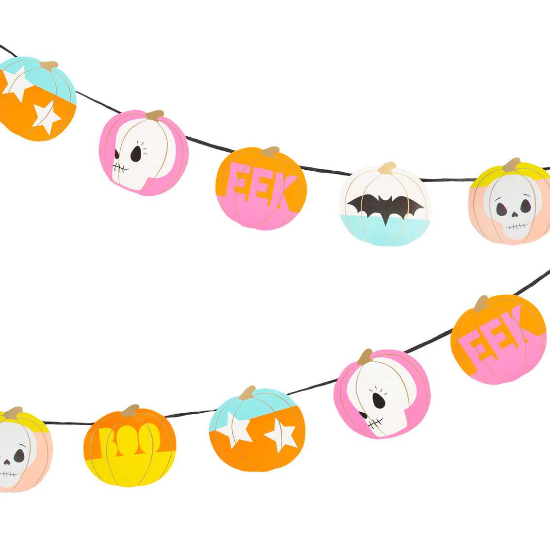 Colourful Halloween Card Garland 3m by penny black