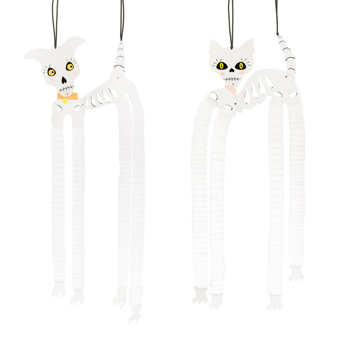 Skeleton Pets Paper Halloween Decorations 2 Pk