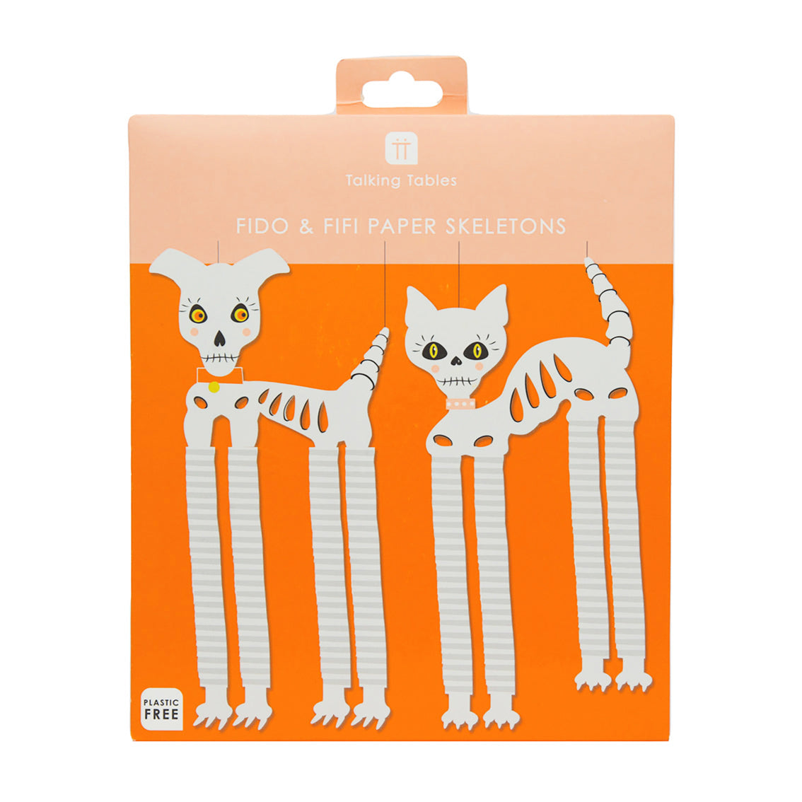 Skeleton Pets Paper Halloween Decorations 2 Pk