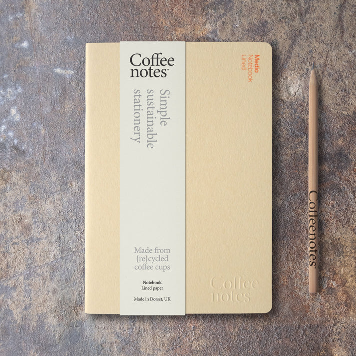 Coffeenotes Sustainable Recycled A5 Medio Notebook By Penny Black