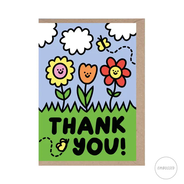 Smiley Floral Path Thank You Card by penny black