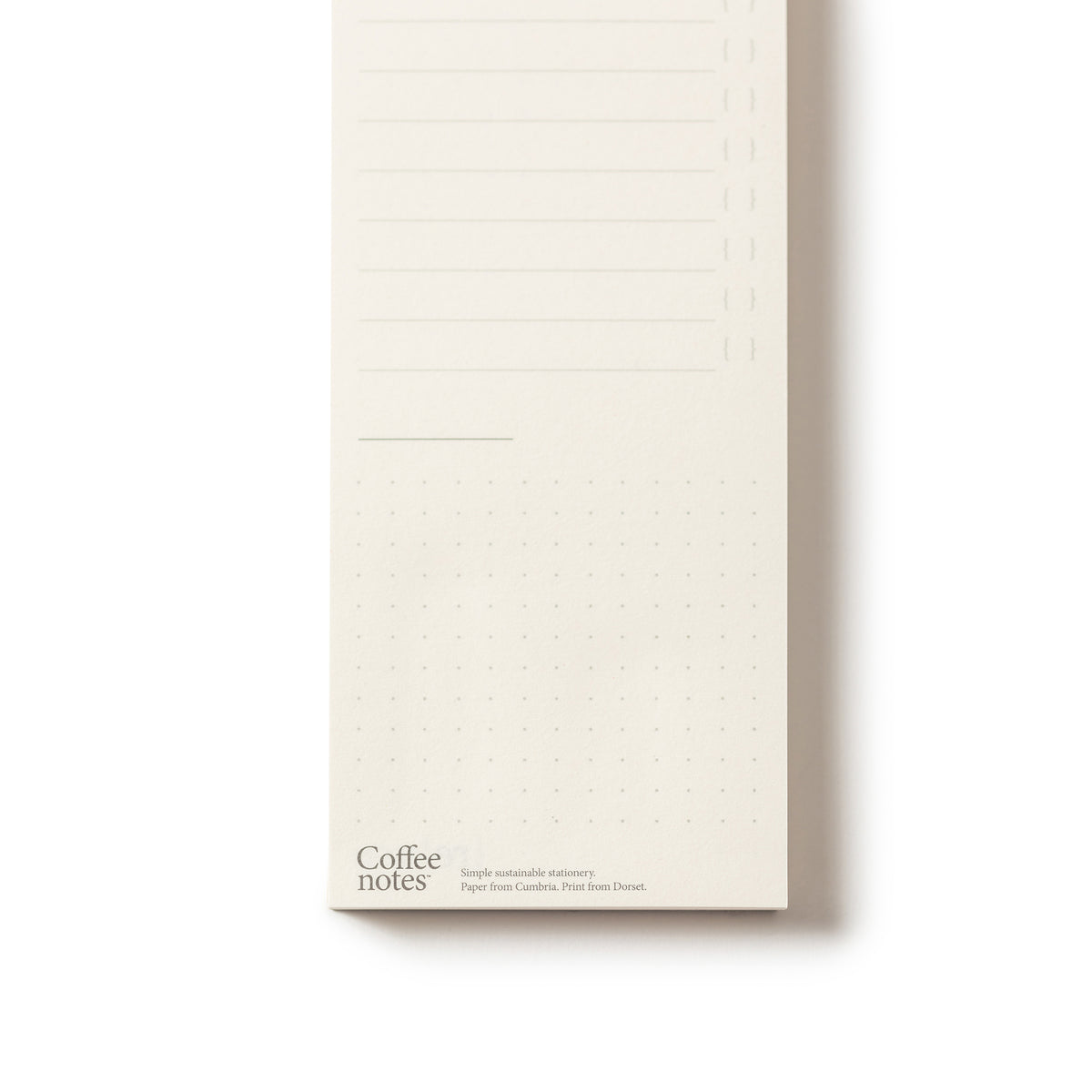 Coffeenotes Tall Sustainable Recycled List Pad By Penny Black