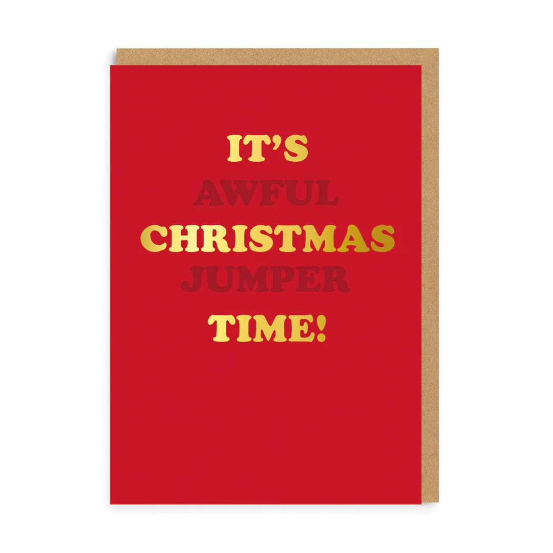 Awful Christmas Jumper Time Funny Christmas Card Penny Black