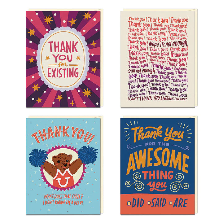 Em &amp; Friends Thank You Card Box 8pk by penny black