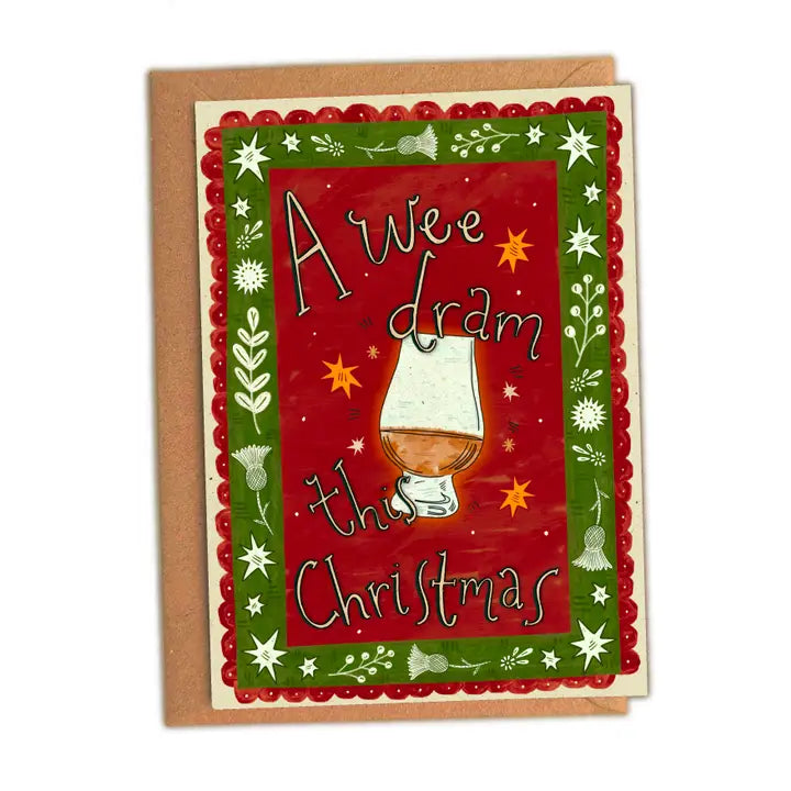 Wee Dram Scottish Christmas Card by penny black