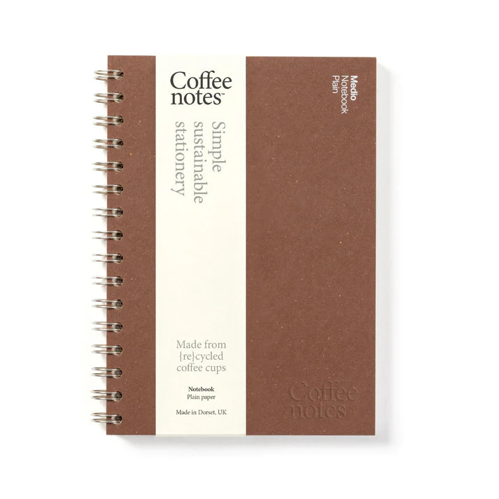 Coffeenotes Sustainable Recycled Medio A5 Wirebound Notebook By Penny Black