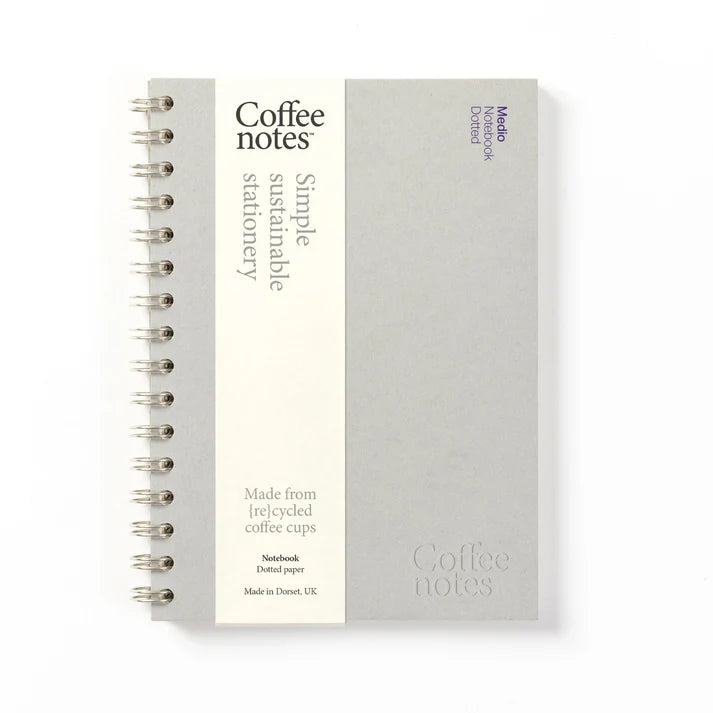 Coffeenotes Sustainable Recycled Medio A5 Wirebound Notebook By Penny Black