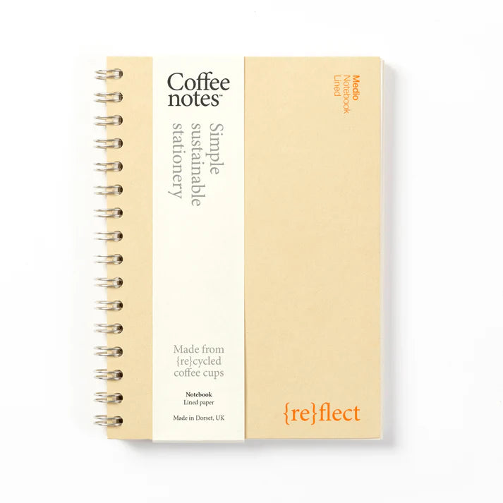 Coffeenotes Sustainable Recycled Medio A5 Wirebound Notebook By Penny Black
