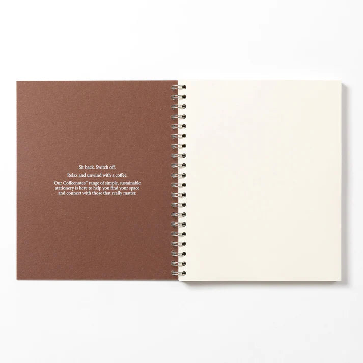 Coffeenotes Sustainable Recycled Medio A5 Wirebound Notebook By Penny Black