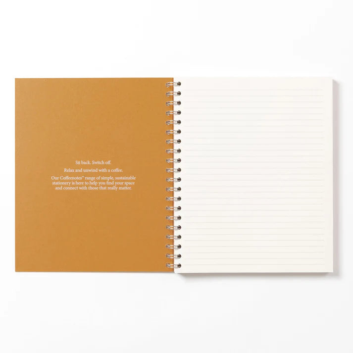 Coffeenotes Sustainable Recycled Medio A5 Wirebound Notebook By Penny Black