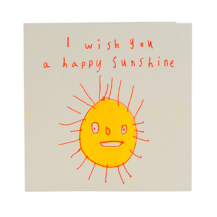 I Wish You a Happy Sunshine Illustrated Card