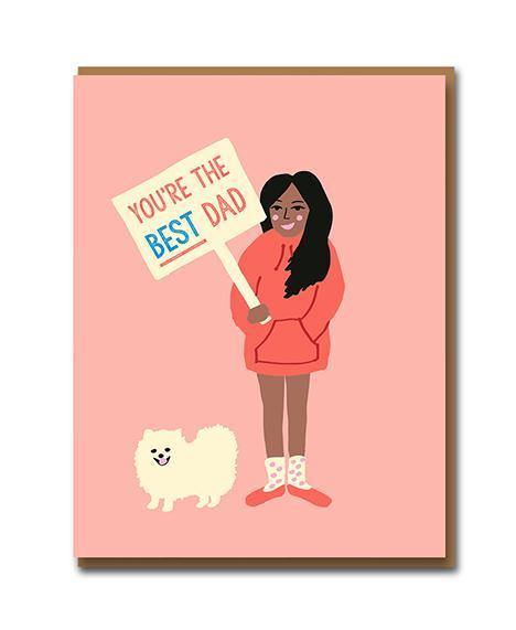 You&#39;re The Best Dad Letterpress Fathers Day Card - Penny Black