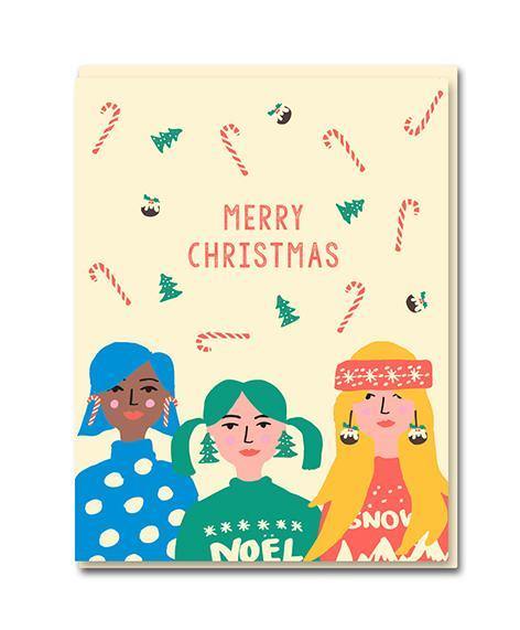 Sweater Girls Illustrated Christmas Card - Penny Black