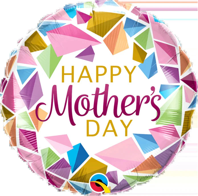 Happy Mother&#39;s Day Geometric 18&quot; Foil Balloon
