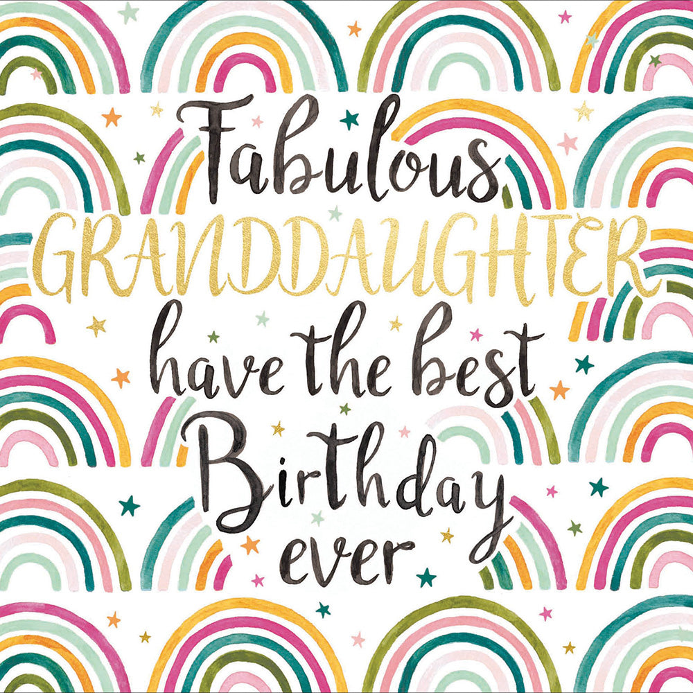 Fabulous Granddaughter Rainbows Birthday Card from Penny Black