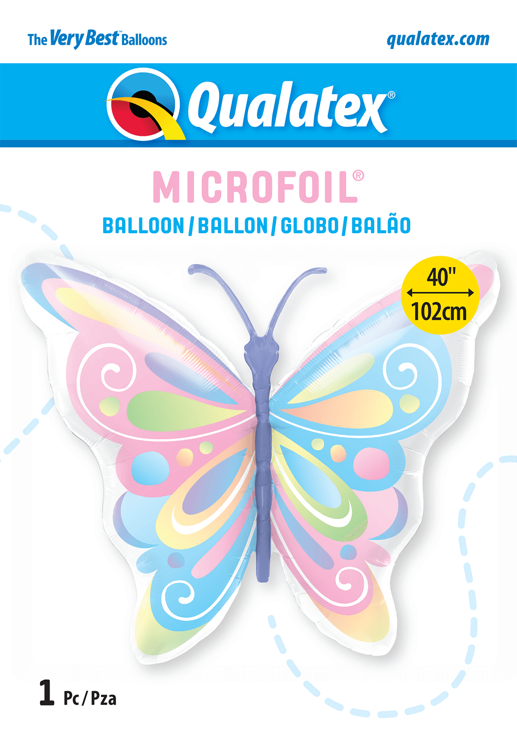 Beautiful Butterfly Super Shape Foil Balloon - Penny Black